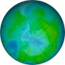 Antarctic ozone map for 2025-01-26